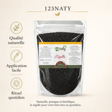 Pack 100g Graine de Nigelle & 100g Graine de Nigelle en Poudre | 123NATY — Infographie bénéfices clés