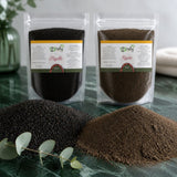 Pack 100g Graine de Nigelle & 100g Graine de Nigelle en Poudre | 123NATY — Texture en gros plan