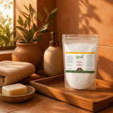Pack 100g Pierre d'Alun Poudre Surfine & 100g Pierre d'Alun Poudre Cristaux | 123NATY — Mise en scène d'usage