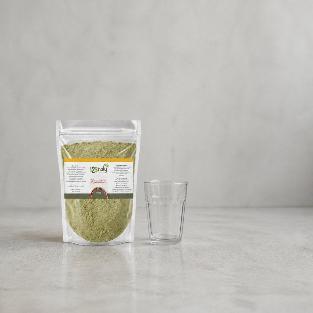 Pack 100g Romarin Poudre & 100g Romarin Séchée | 123NATY — Taille réelle du produit