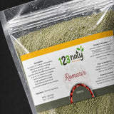 Pack 100g Romarin Poudre & 100g Romarin Séchée | 123NATY — Détail macro du flacon