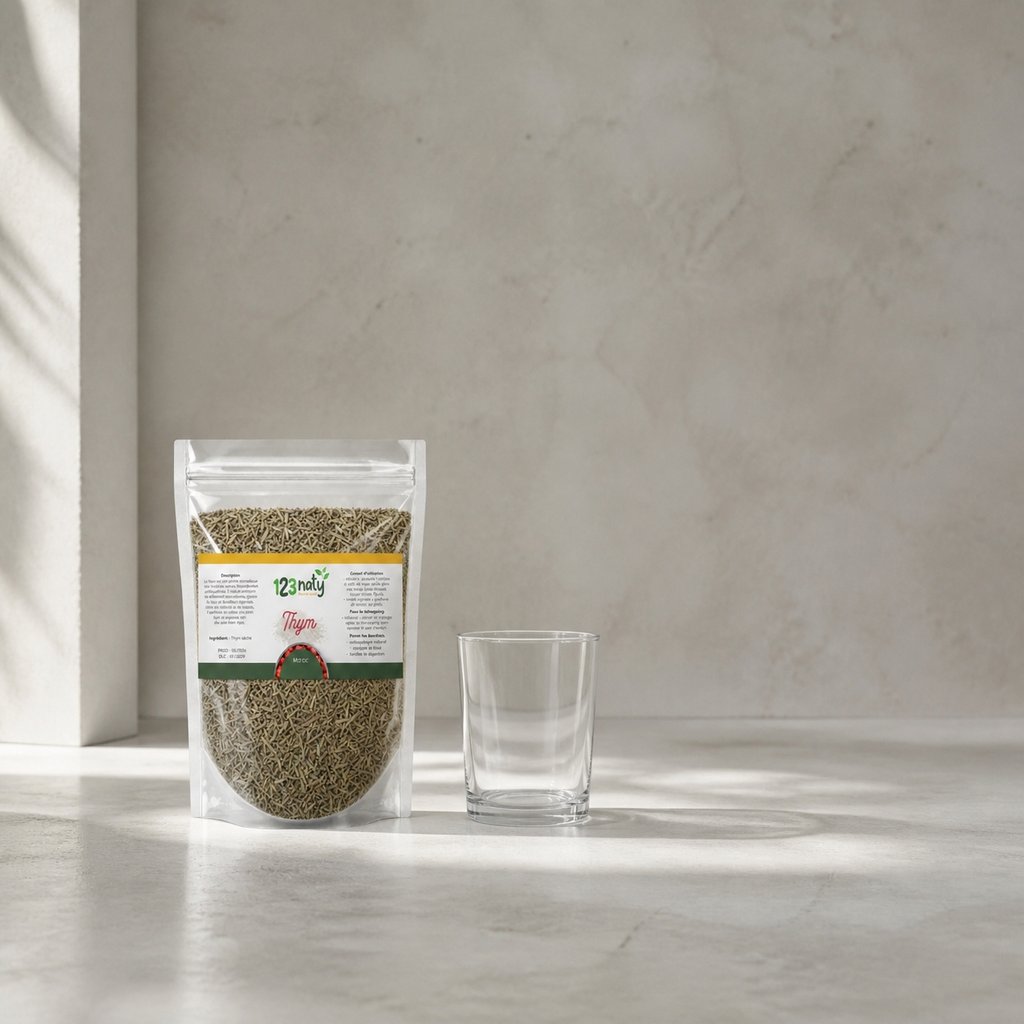 Pack 100g Thym Séchée & 100g Origan en Feuille Séché | 123NATY — Taille réelle du produit