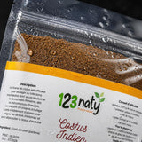 Pack 1kg Costus Indien en poudre & 1kg Costus Indien Brut | 123NATY — Détail macro du flacon
