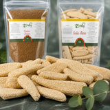 Pack 1kg Costus Indien en poudre & 1kg Costus Marin Brut | 123NATY — Texture en gros plan