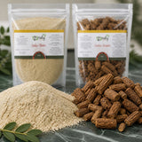 Pack 1kg Costus Marin en Poudre & 1kg Costus Indien Brut | 123NATY — Texture en gros plan