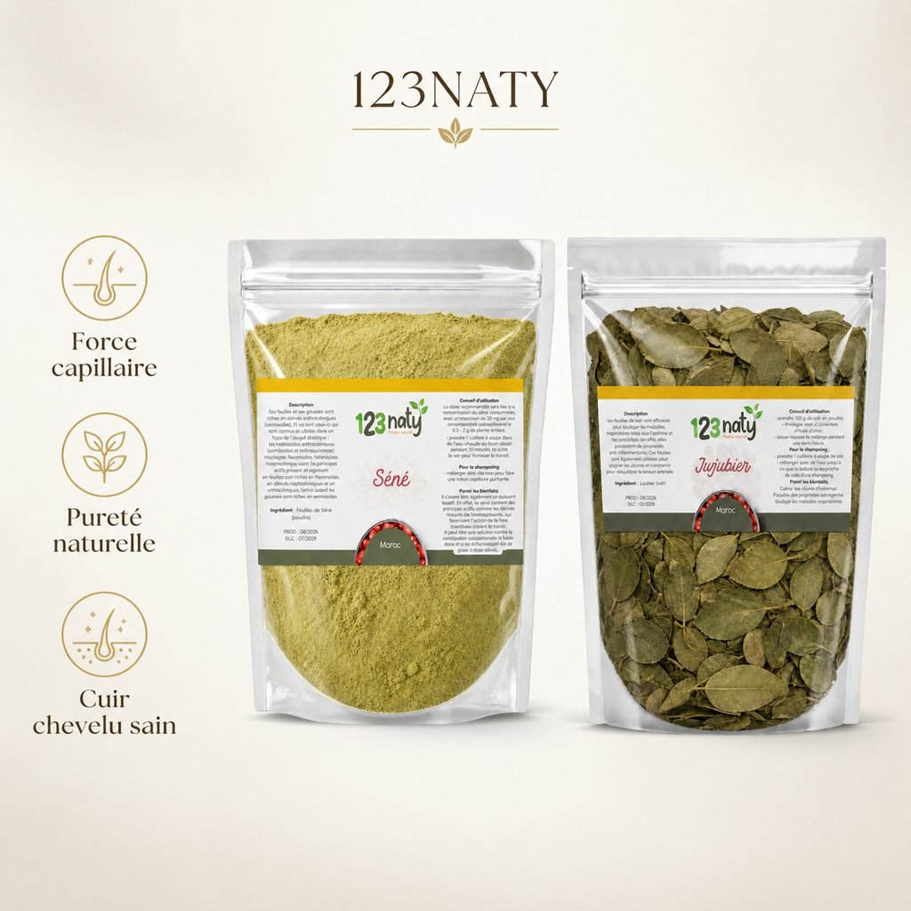 Pack 1kg Feuille de Séné & 1kg Feuille de Jujubier (Sidr) — Bénéfices clés
