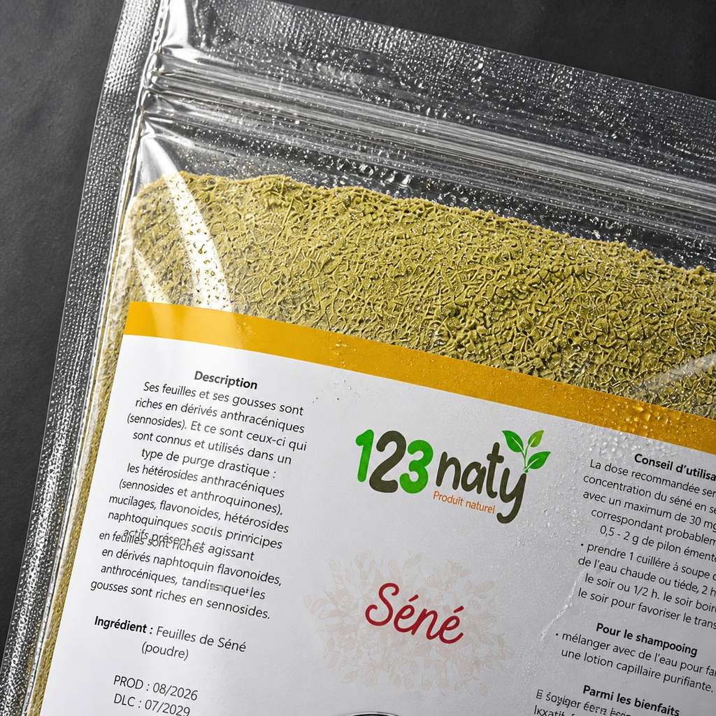 Pack 1kg Feuille de Séné & 1kg Feuille de Jujubier (Sidr) — Détail macro