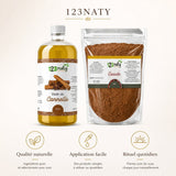 Pack 1L Huile de Cannelle & 1kg Cannelle Poudre | 123NATY — Infographie bénéfices clés