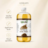 Pack  1L Huile de Costus Indien & 1kg Costus Indien Brut | 123NATY — Infographie bénéfices clés
