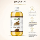 Pack 1L Huile de Costus Indien & 1kg Costus Indien en poudre | 123NATY — Infographie bénéfices clés