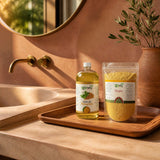 Pack 1L Huile de Fenugrec & 1kg Graine de Fenugrec en Poudre | 123NATY — Mise en scène d'usage