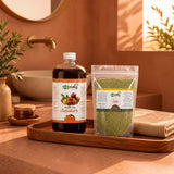 Pack 1L Huile de Jujubier (sidr) & 1kg Feuille de Jujubier (Sidr) en Poudre | 123NATY — Mise en scène d'usage