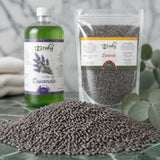 Pack 1L Huile de Lavande & 1kg Fleur de Lavande séché | 123NATY — Texture en gros plan