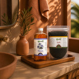 Pack 1L Huile de nigelle d'Ethiopie - Habachiya & 1kg Graine de Nigelle en Poudre | 123NATY — Mise en scène d'usage
