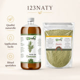 Pack 1L Huile de Romarin & 1kg Romarin Poudre | 123NATY — Infographie bénéfices clés