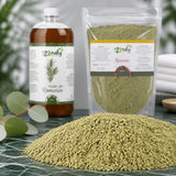 Pack 1L Huile de Romarin & 1kg Romarin Poudre | 123NATY — Texture en gros plan