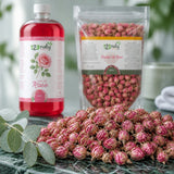 Pack 1L Huile de Rose & 1kg Bouton de Rose Séchée | 123NATY — Texture en gros plan