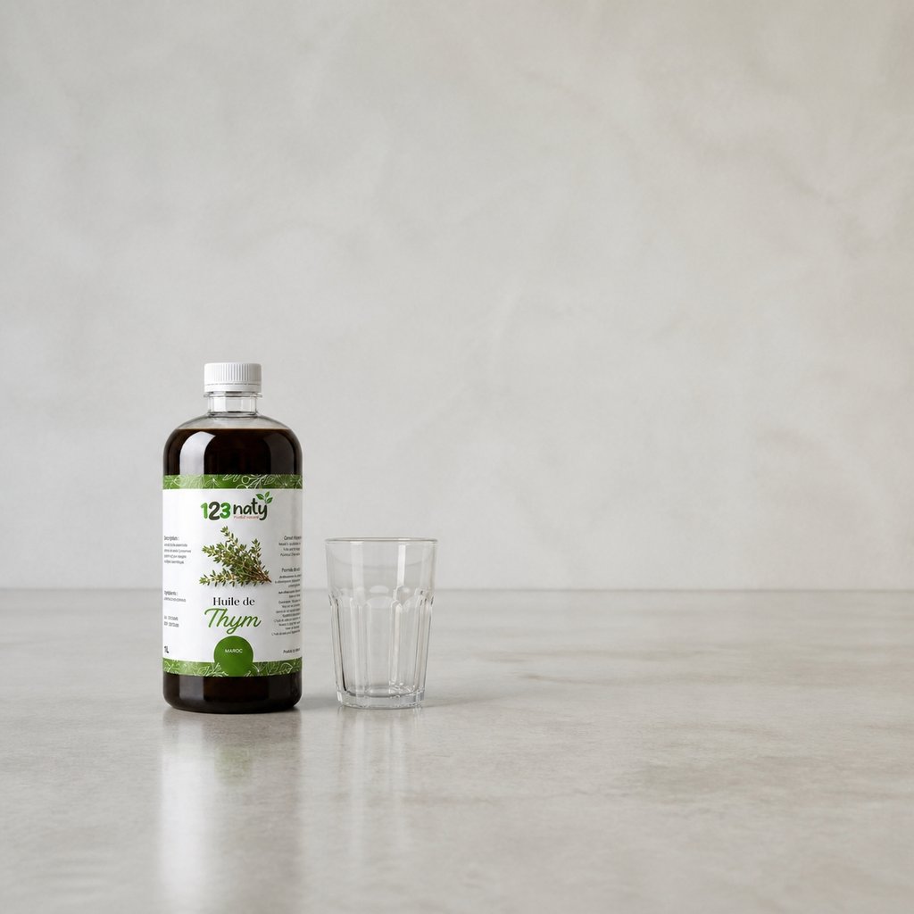 Pack 1L Huile de Thym & 1kg Thym Séchée | 123NATY — Taille réelle du produit