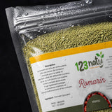 Pack 1kg Romarin Poudre & 1kg Romarin Séchée | 123NATY — Détail macro du flacon
