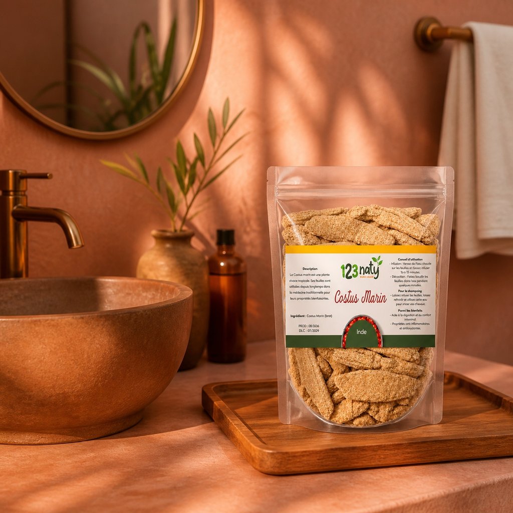 Pack 1kg Costus Marin Brut & 1kg Costus Marin en Poudre | 123NATY — Mise en scène d'usage