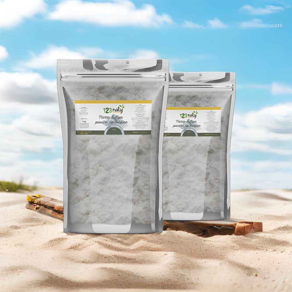 2X 1kg Pierre d'Alun Poudre Cristaux | 123NATY — pack de 2 produits