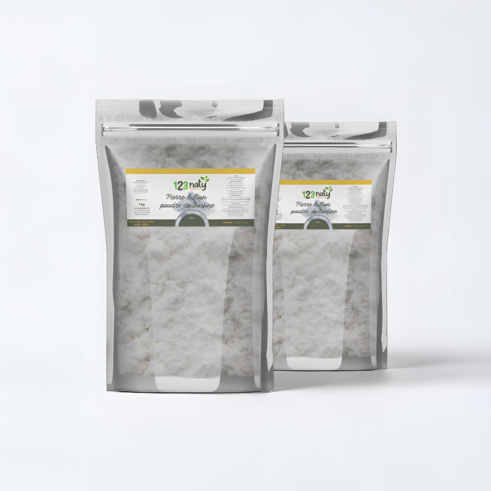 2X 1kg Pierre d'Alun Poudre Cristaux | 123NATY — pack de 2 produits