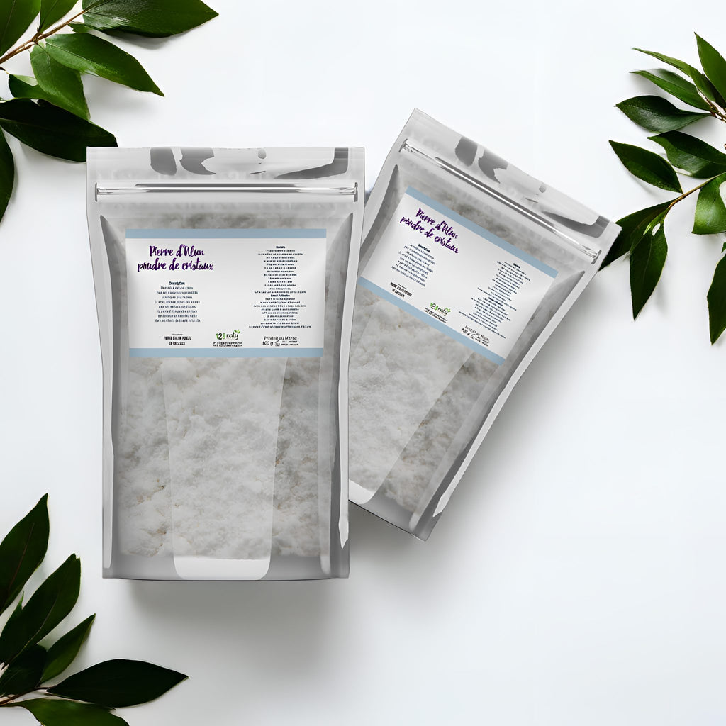 2X 100g Pierre d'Alun Poudre Cristaux | 123NATY — pack de 2 produits