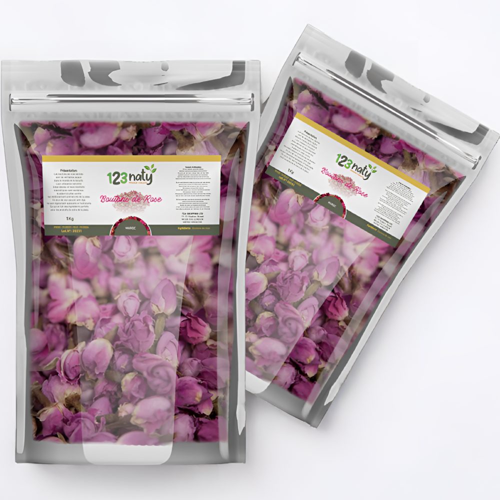 2X 1kg Bouton de Rose Séchée | 123NATY — pack de 2 produits