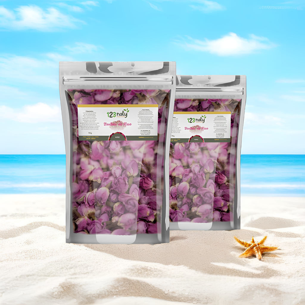 2X 1kg Bouton de Rose Séchée | 123NATY — pack de 2 produits