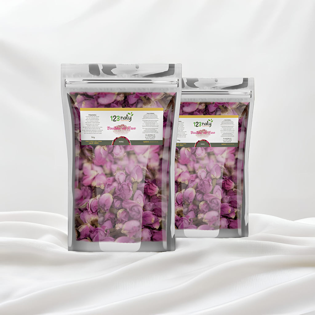 2X 1kg Bouton de Rose Séchée | 123NATY — pack de 2 produits
