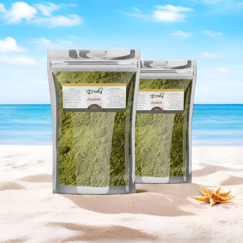 2X 1kg Feuille de Jujubier (Sidr) en Poudre | 123NATY — pack de 2 produits