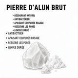 Pack 100g Pierre d'Alun brute & 100g Pierre d'Alun Poudre Cristaux | 123NATY — pack de 2 produits