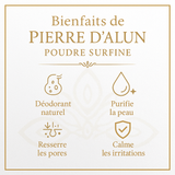 2X 1kg Pierre d'Alun Poudre Surfine