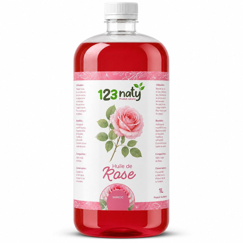 1L Huile de Rose – Macérat Huileux – Soin Visage Anti-Âge & Éclat – Qualité Premium | 123NATY — photo 1