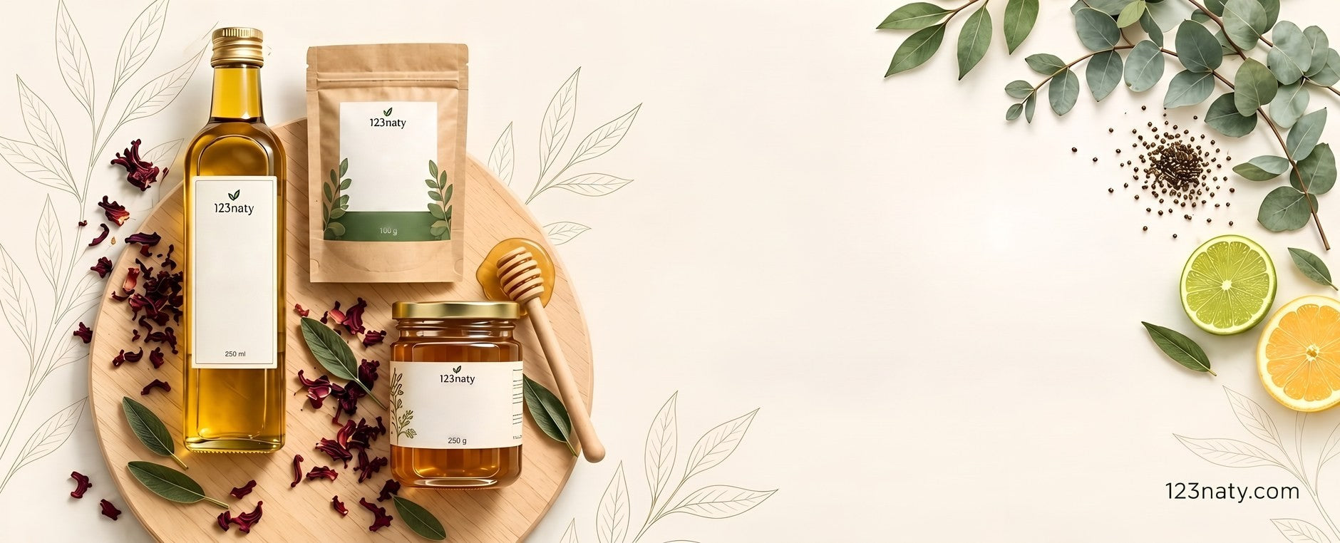 Huile de nigelle, poudre de moringa et miel de forêt 123NATY