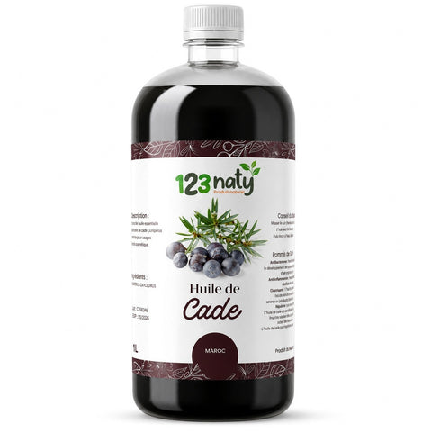 Huile de Cade 1L – Usage cosmétique, huile naturelle pour soins peau et cheveux