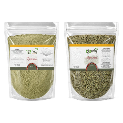 Pack 100g Romarin Poudre & 100g Romarin Séchée