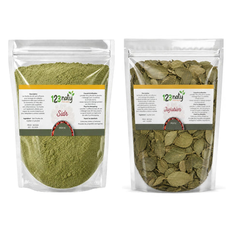 Pack 100g Feuille de Jujubier (Sidr) en Poudre & 100g Feuille de Jujubier (Sidr)