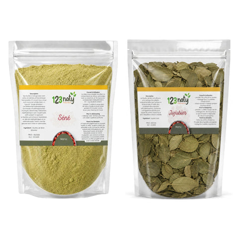 Pack 1kg Feuille de Séné & 1kg Feuille de Jujubier (Sidr)