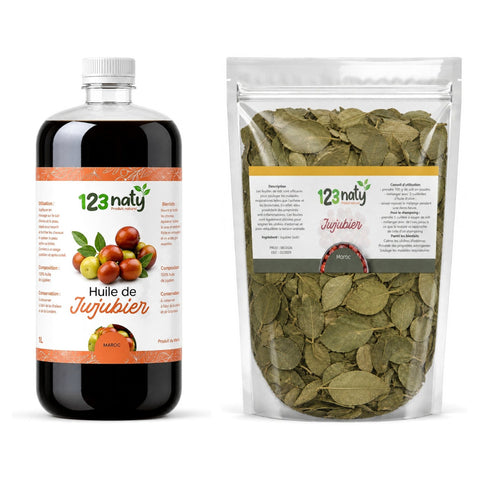 Pack 1L Huile de Jujubier (sidr) & 1kg Feuille de Jujubier (Sidr)