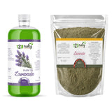 Pack 1L Huile de Lavande & 1kg Lavande en Poudre | 123NATY — pack de 2 produits