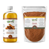 Pack 1L Huile de Cannelle & 1kg Cannelle Poudre | 123NATY — pack de 2 produits
