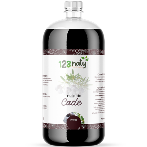 Huile de Cade 1L – Usage cosmétique, origine Maroc, huile naturelle pour soins peau et cheveux