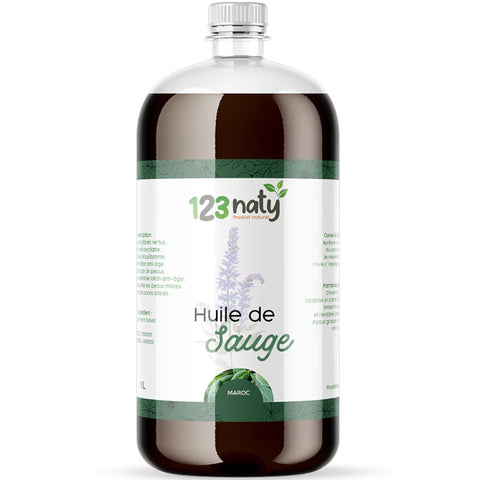 1L Huile de Sauge Végétale – Soin du Corps et Massage Naturel