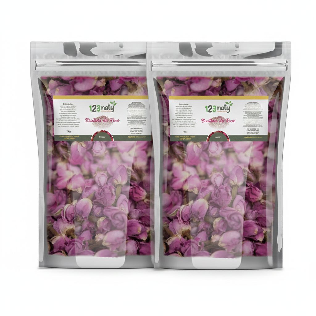 2X 1kg Bouton de Rose Séchée | 123NATY — pack de 2 produits